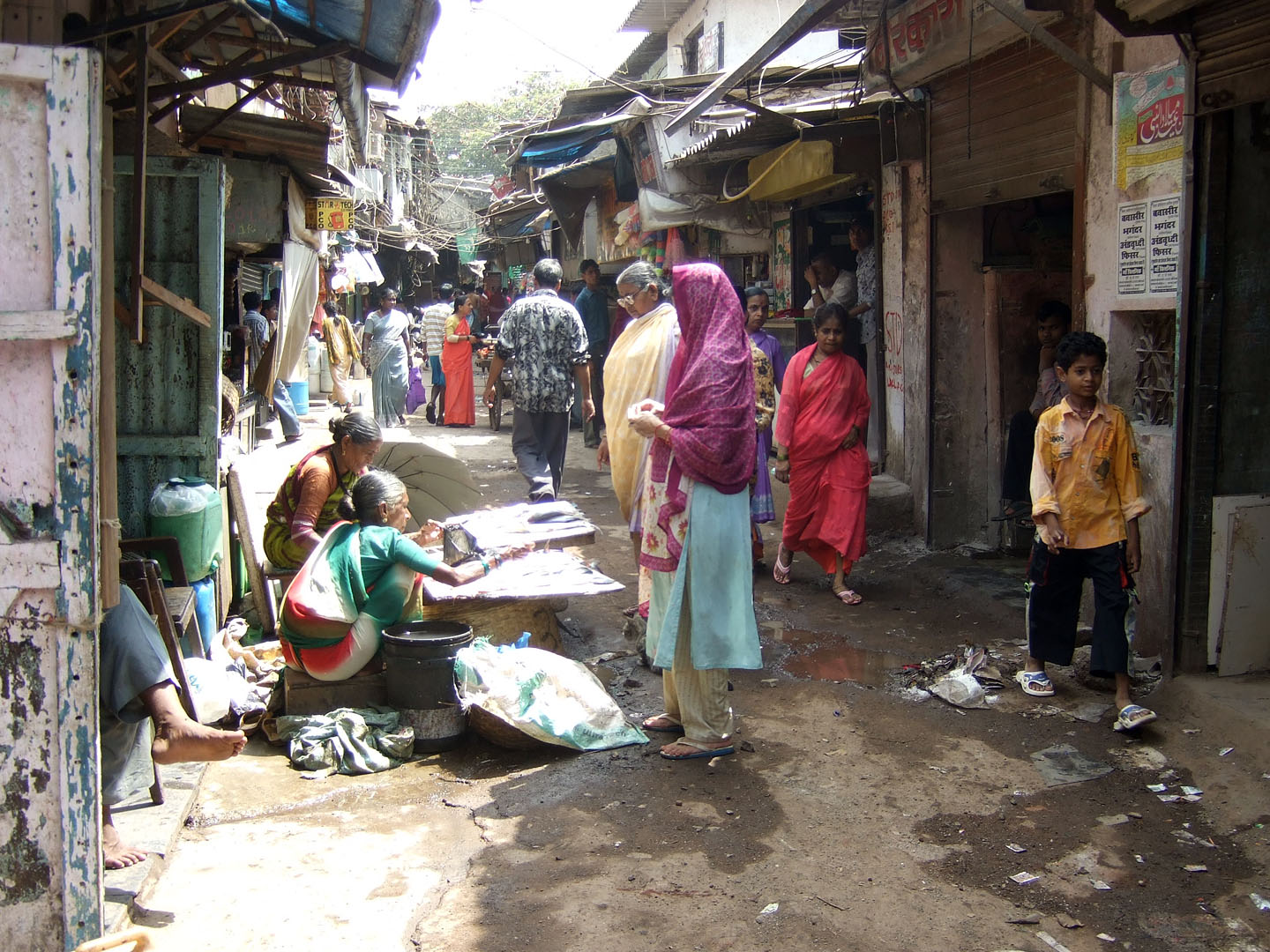 Dharavi Slum in Mumbai, India