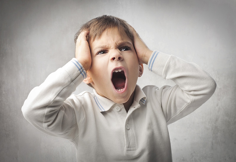 image: Angry child screaming 