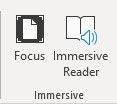 Image of the Immersive Reader button