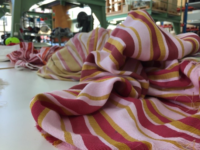 A sample of woven fabric