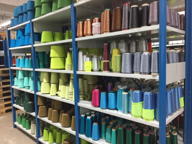 Types of different material yarns produced by spinning