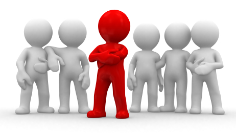 a picture of a leader and followers