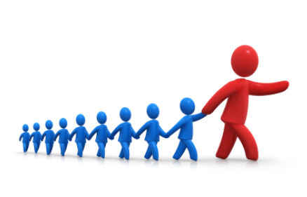 Image depicting a leader and follower's