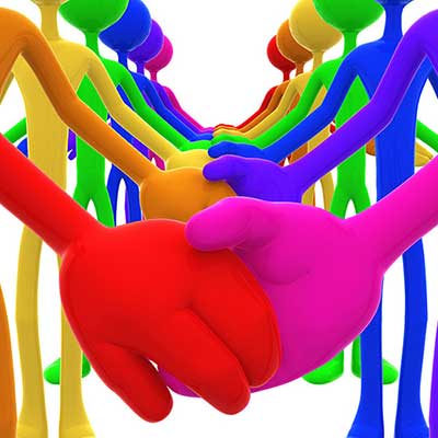 Holding hands in unity Holding hands in unity
