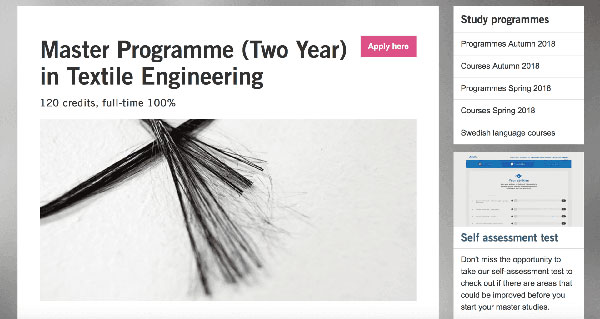 Screen shot of AToM Textile Engineering