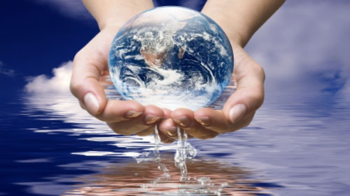 Hands water ocean
