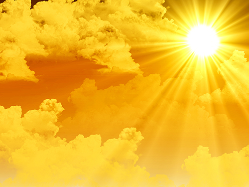 Warm sun rays