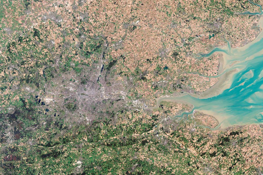 Landsat image of London
