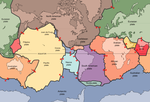 tectonic plates map