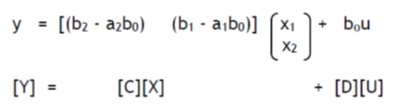 Output equation for the example problem