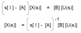 Matrix equation solving for X(s) known as the State Equation 