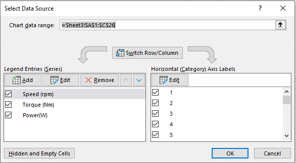 Select Data Source menu