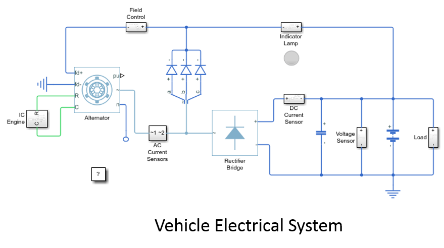 vehicle electrical system in matlab