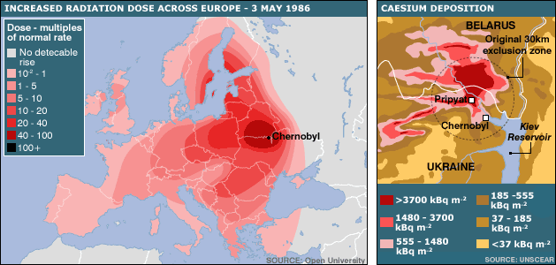 radiation map