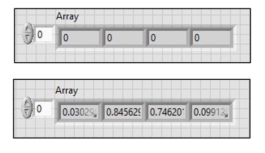 array panel with values added