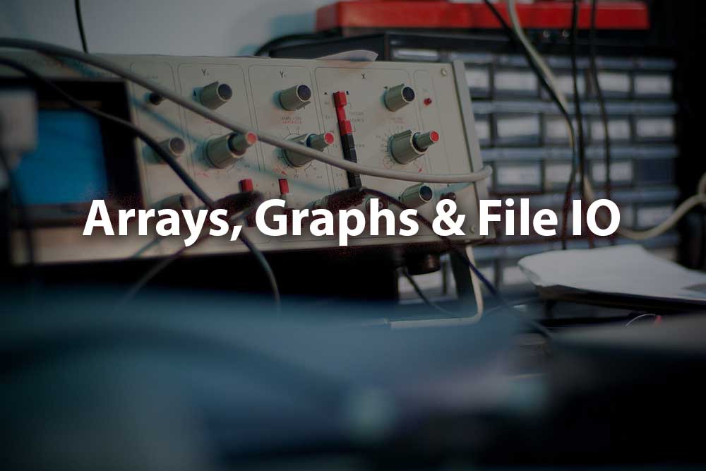 title slide - arrays, graphs and file input and output