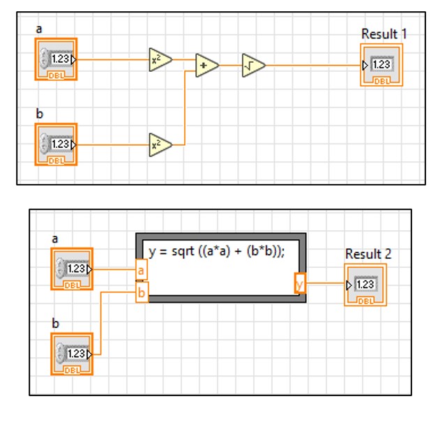 formula nodes in labview