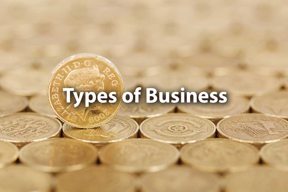 Types of Business: title slide.